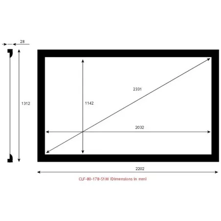 SCREEN RESEARCH ECRAN FIXE BLANC MAT