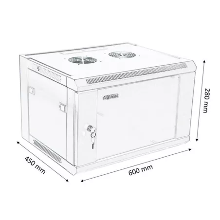 111-6404 Rack mural 4U 600 x 450
