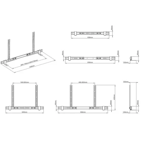 Support de barre de son universel MULTIBRACKETS KC-MB-BS7895