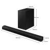 Barre de son 2.1, Caisson de basse sans fil, Bluetooth, SAMSUNG HW-B450