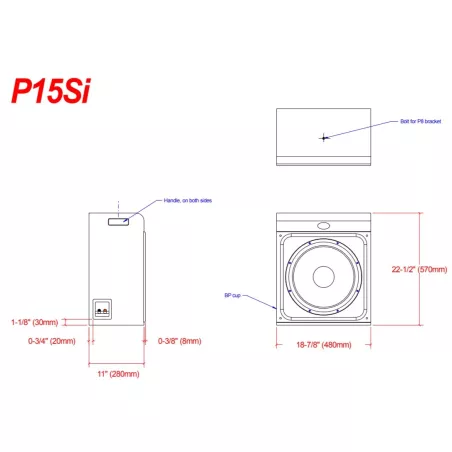 Caisson de graves Procella Audio P15SI