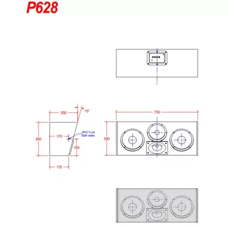 ENCEINTE CINEMA PROCELLA AUDIO P628