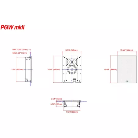 ENCEINTE CINEMA PROCELLA AUDIO P6iW Mk II