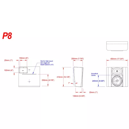 ENCEINTE CINEMA PROCELLA AUDIO P8