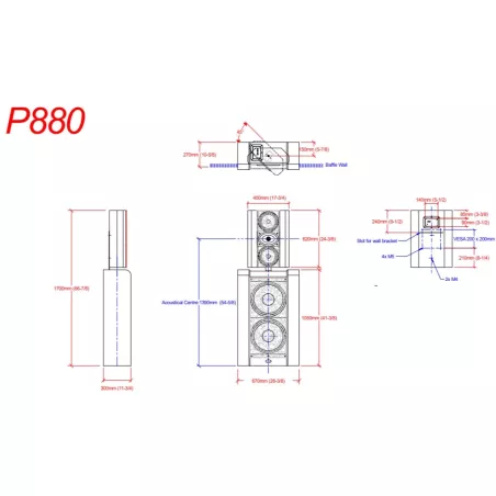 ENCEINTE CINEMA PROCELLA AUDIO P880