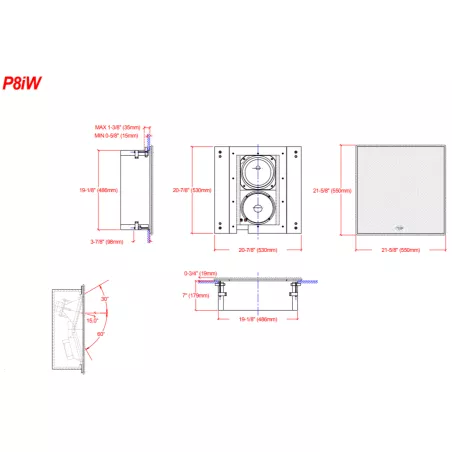 ENCEINTE CINEMA PROCELLA AUDIO P8 ICW