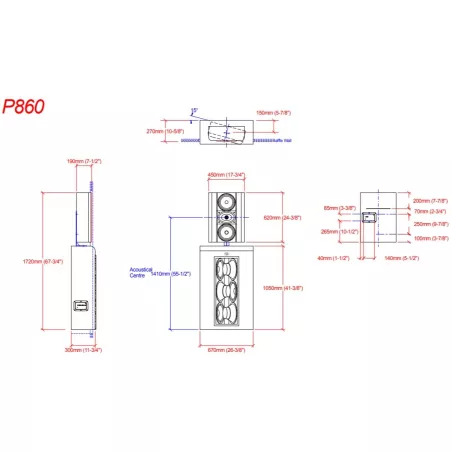 ENCEINTE CINEMA PROCELLA AUDIO P860