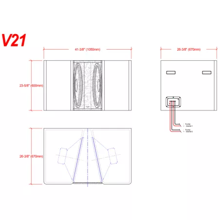 CAISSON DE GRAVES CINEMA PROCELLA AUDIO V21
