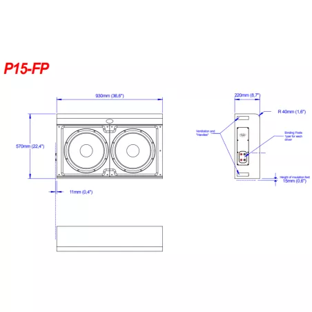 Caisson de graves Procella Audio P15