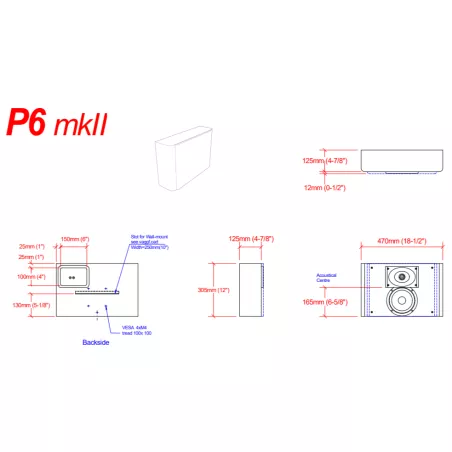 ENCEINTE CINEMA PROCELLA AUDIO P6 MkII