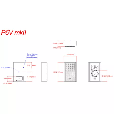 ENCEINTE CINEMA PROCELLA AUDIO P6V MkII