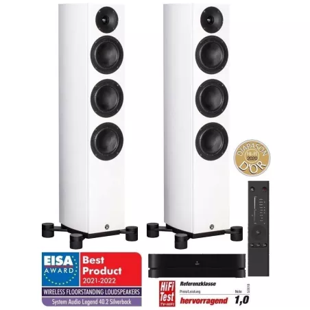 Paire d'enceintes colonne, active, sans fil System Audio Legend 40.2 Silverback Wireless