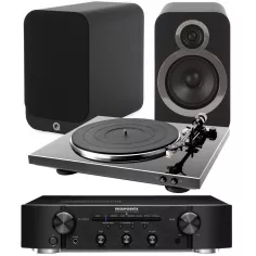 Amplificateur Marantz PM6007 + Platine Denon DP-300 + Paire d'enceintes Q Acoustics 3020i