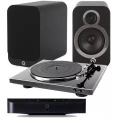 Amplificateur réseau BLUESOUND POWERNODE EDGE + DENON DP-300 + Q Acoustics 3020i