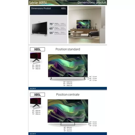Téléviseur Dolby vision Bravia Sony KD55X85L