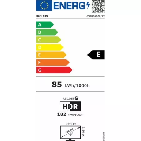 Téléviseur 4K Ambilight PHILIPS 65PUS8808