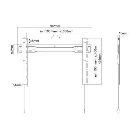 Support TV jusqu'à 100" MULTIBRACKETS KC-MB-SF5563