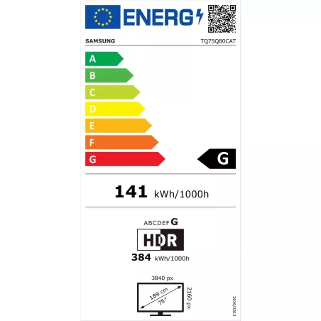 Téléviseur 4K SAMSUNG TQ75Q80C