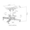 Support plafond pour vidéoprojecteur KIMEX 052-3001