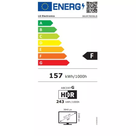 Téléviseur 4K LG 86UR78006LB