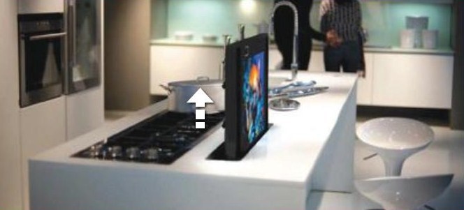 Ascenseur pour écran plat dans le salon VENSET TS700C