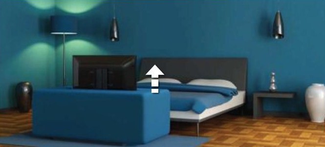 Ascenseur pour écran plat dans le salon VENSET TS700C