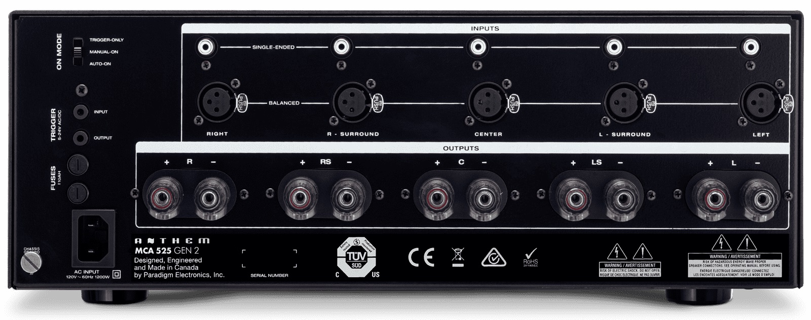 Amplificateur stéréo Anthem MCA525 V2