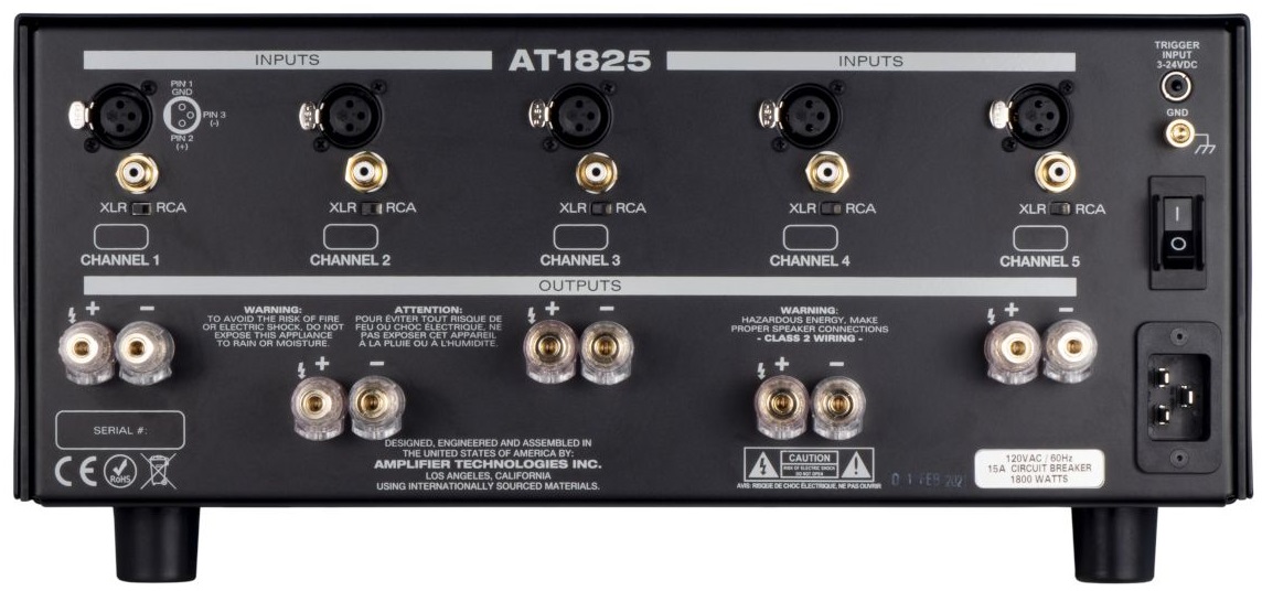 Amplificateur de puissance 5 canaux ATI AT1825
