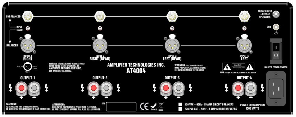 Amplificateur 4 Canaux, ATI AT4004