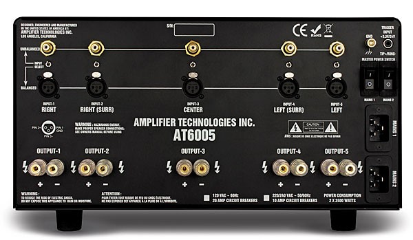 Amplificateur 3 canaux, double mono, ATI AT6003