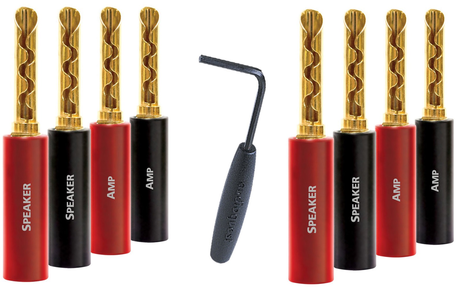 Audioquest SureGrip 100, lot de 8 fiches banane