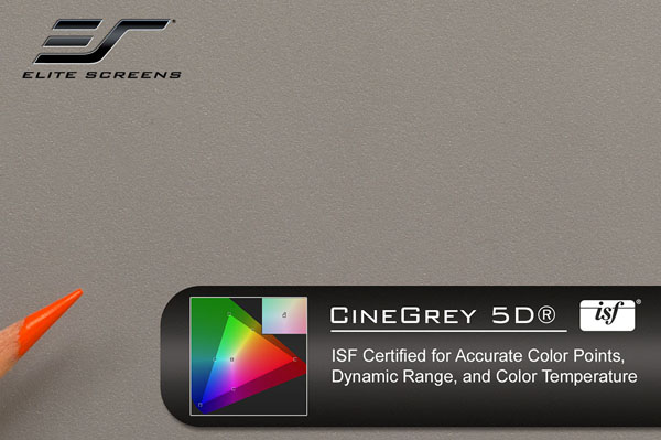 Toile technique pour projection 4K Elite Screens CineGrey 5D