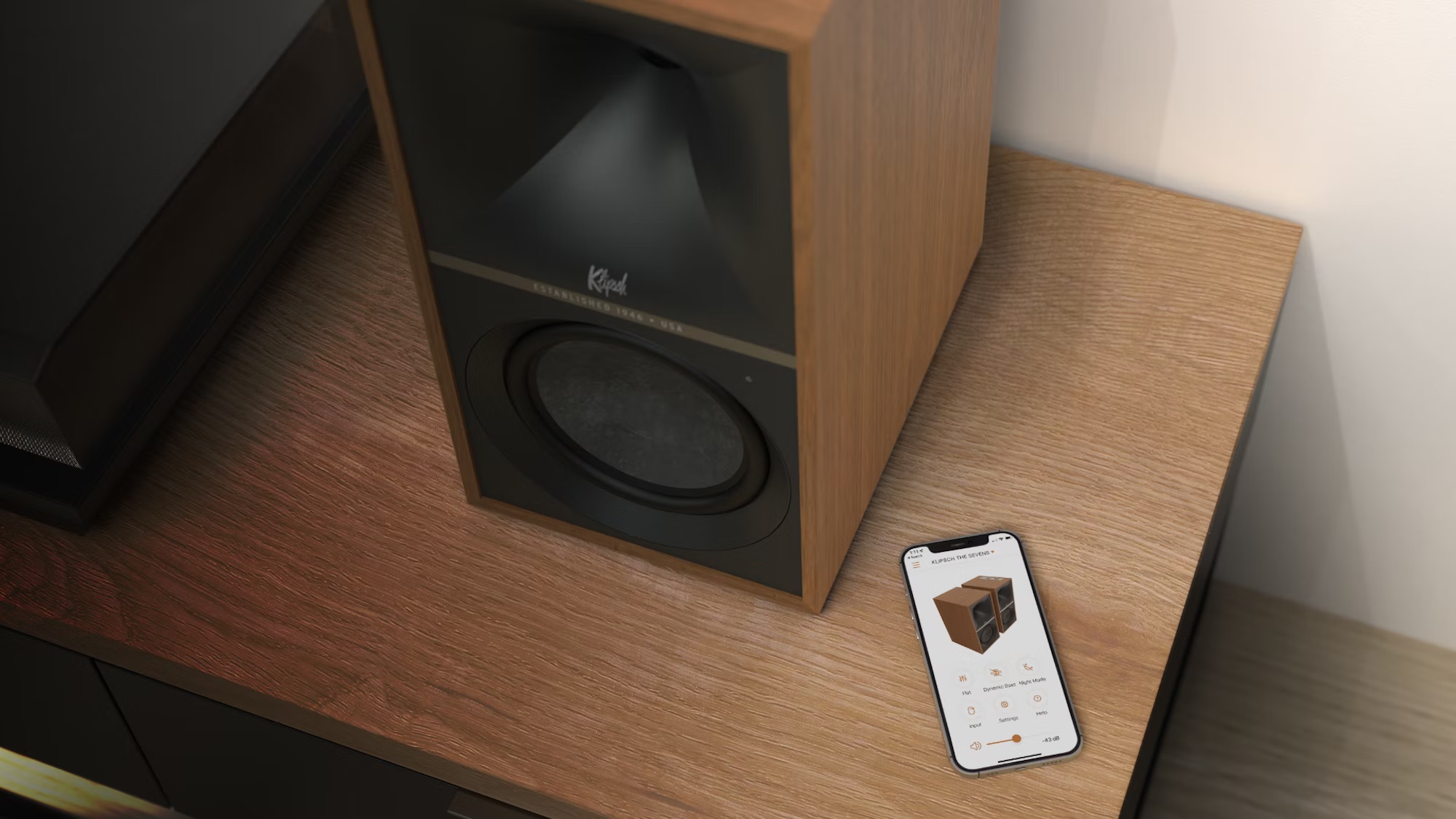 Les enceintes Klipsch Sevens possèdent une application gratuite.