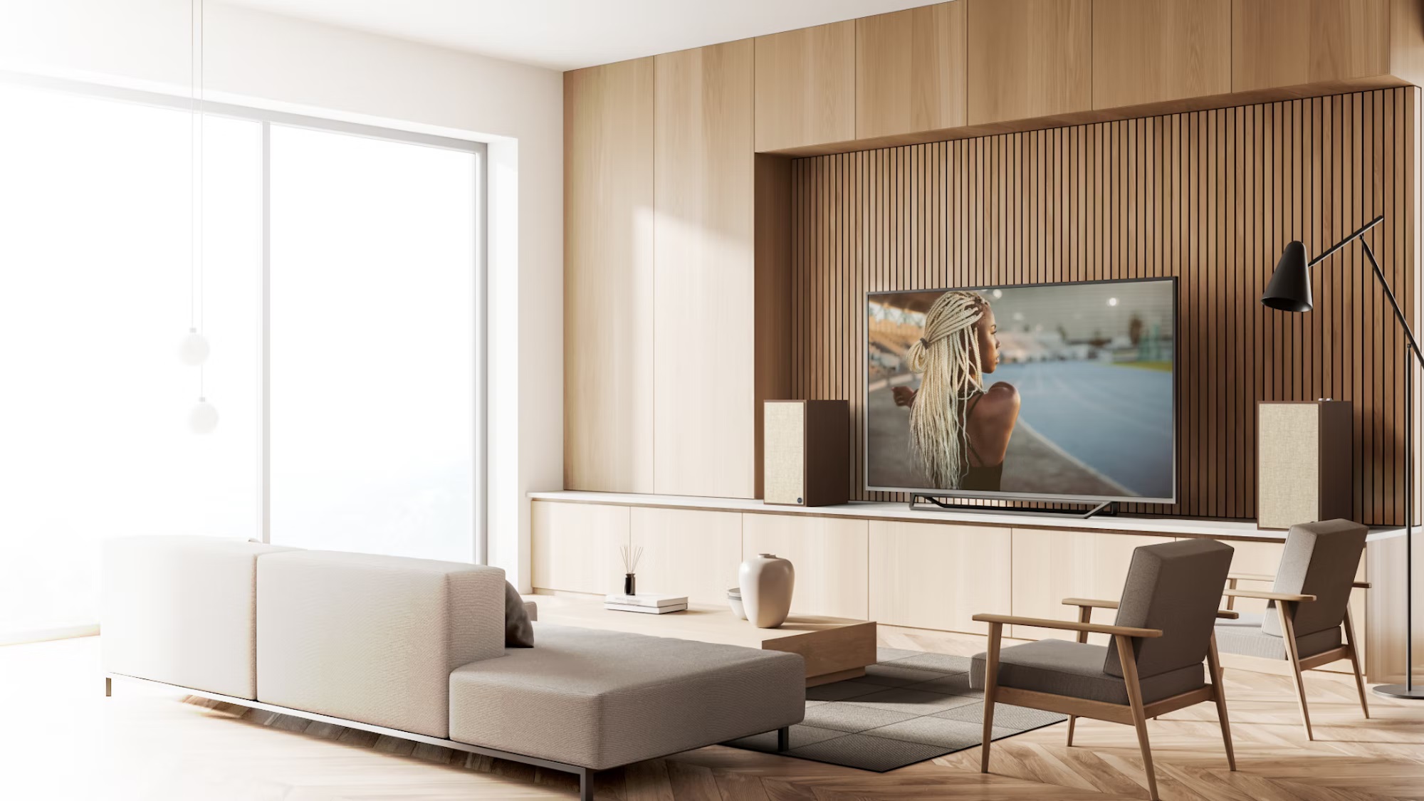 Les enceintes actives Klipsch Sevens possèdent une entrée HDMI ARC