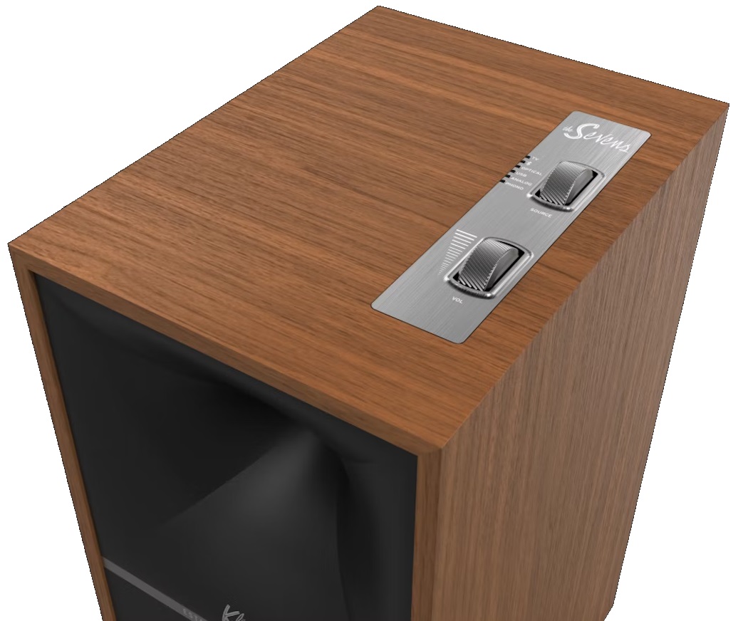 Les enceintes Klipsch The Sevens sont fabriqués à la main et en bois véritable.
