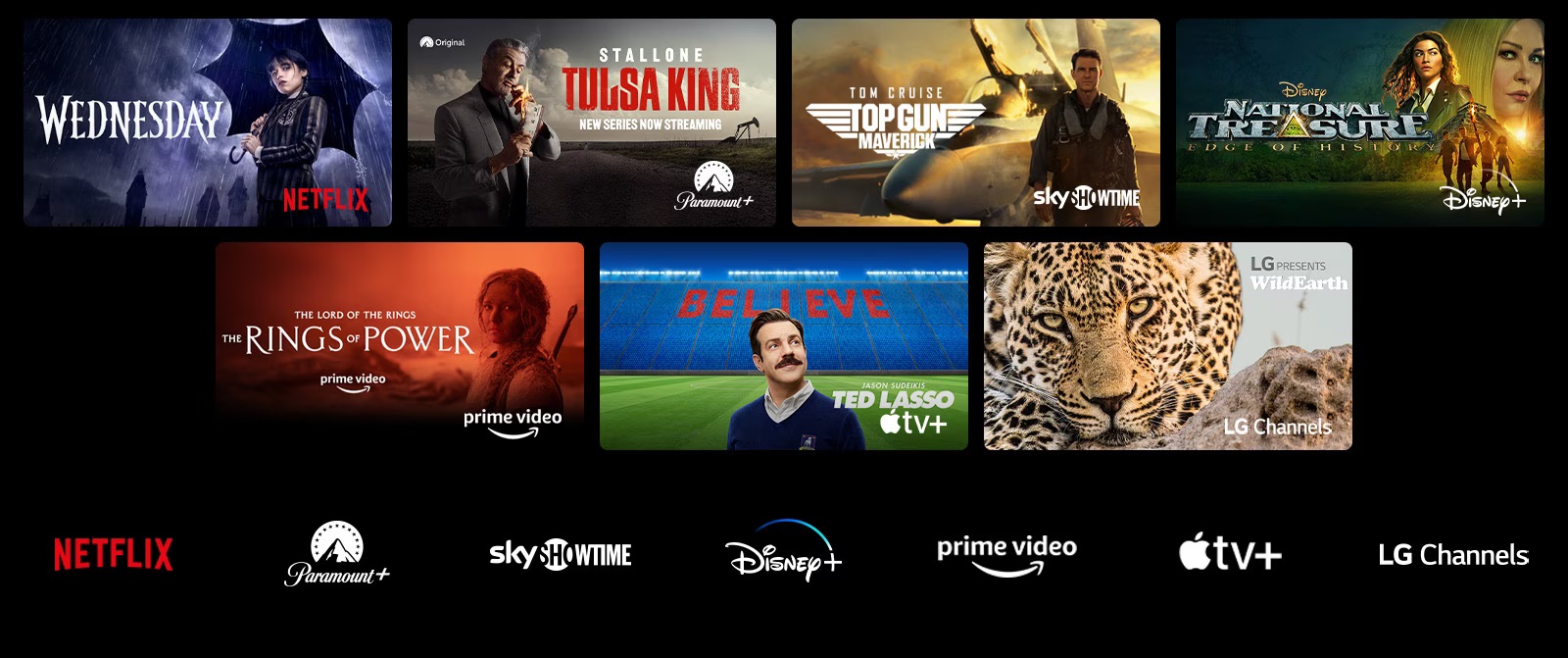 Tous les services de streaming sont accessible depuis le TV LG OLED48C3