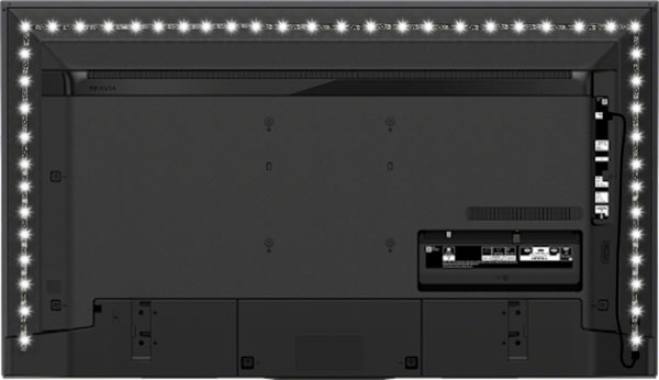 Panneau arrière d'un TV avec bandeau LED 3 côtés