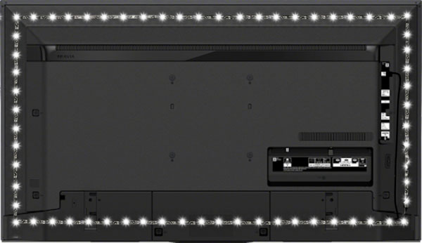 Panneau arrière d'un TV avec bandeau LED 4 côtés