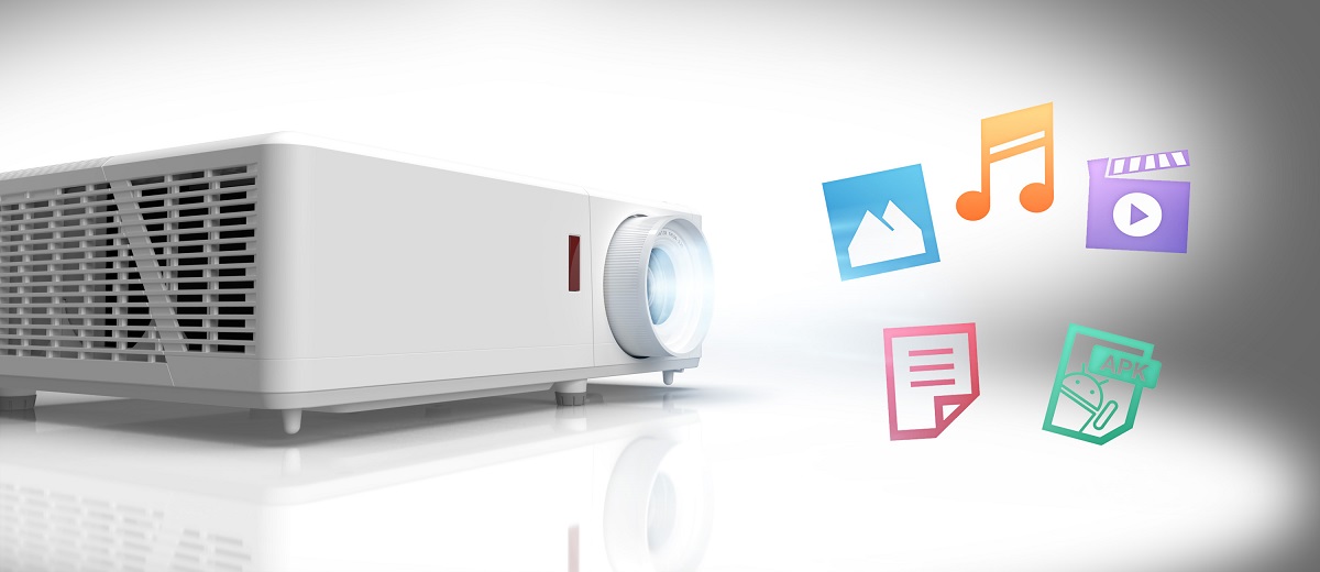 OPTOMA UHZ50 Projecteur laser Lecteur média intégré
