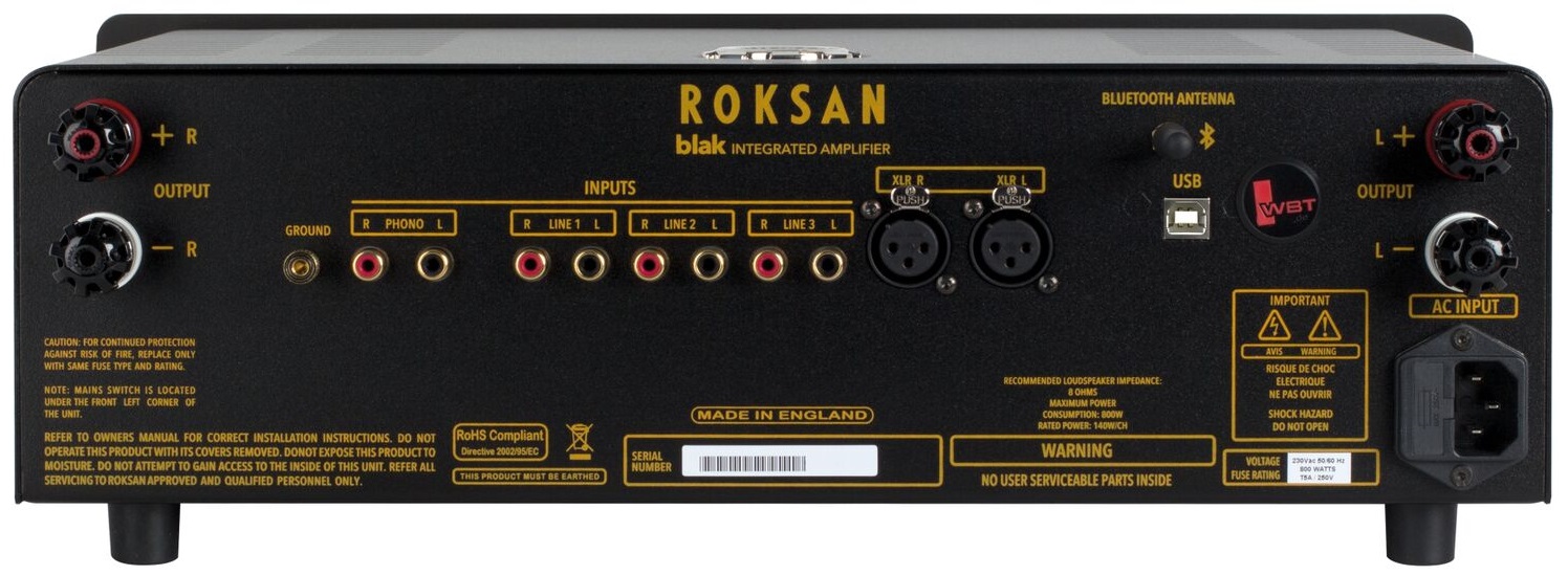 Amplificateur Roksan Blak, DAC 24 bits / 192 kHz, Bluetooth apt-X,