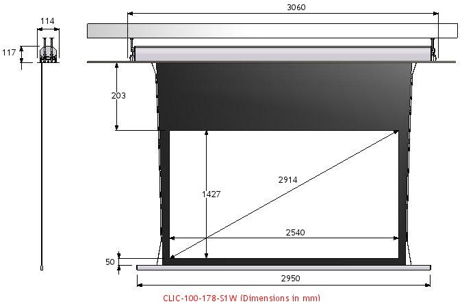 SCREEN RESEARCH, écran de projection electriqueECRAN