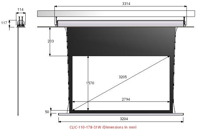 SCREEN RESEARCH, écran de projection electriqueECRAN