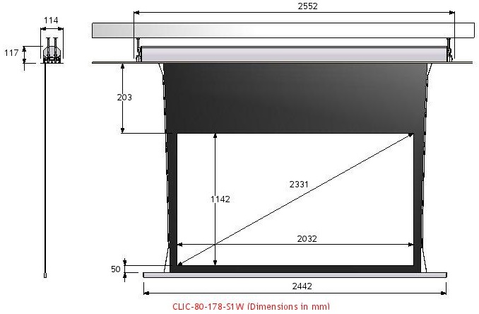 SCREEN RESEARCH, écran de projection electriqueECRAN