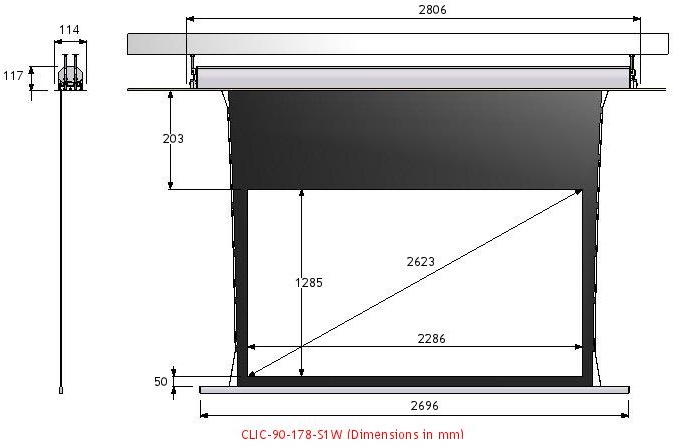 SCREEN RESEARCH, écran de projection electriqueECRAN