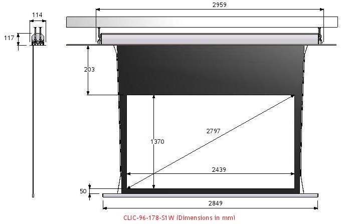 SCREEN RESEARCH, écran de projection electriqueECRAN