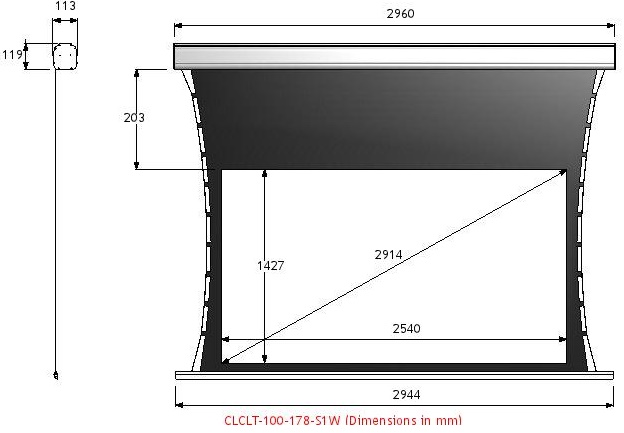 SCREEN RESEARCH, écran de projection Blanc Mat