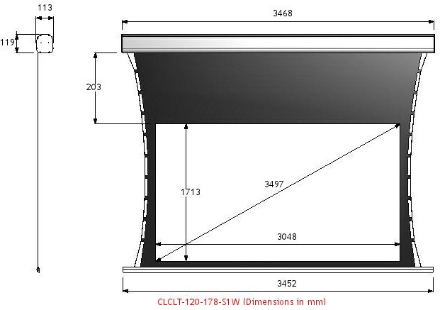 SCREEN RESEARCH, écran de projection Blanc Mat