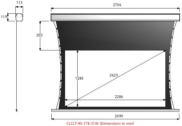 SCREEN RESEARCH, écran de projection Blanc Mat