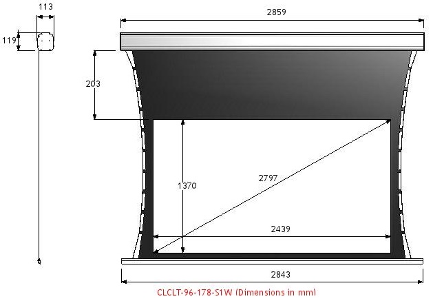 SCREEN RESEARCH, écran de projection Blanc Mat