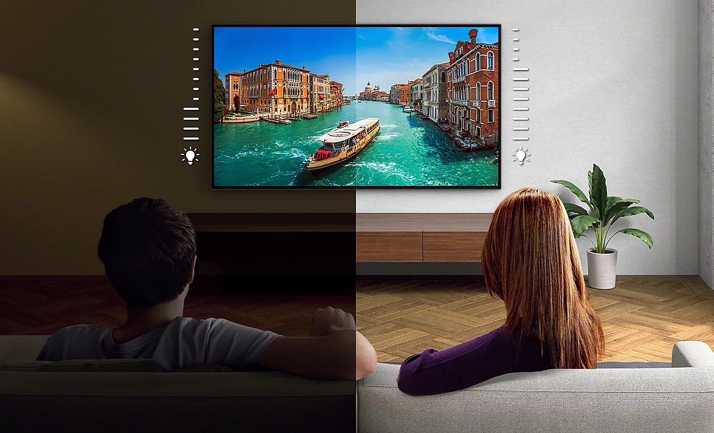 Pour optimiser sa luminosité, le TV Sony KD50X75WL utilise un capteur de lumière.